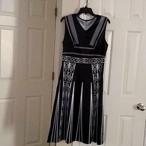 Casual Black & White Dress